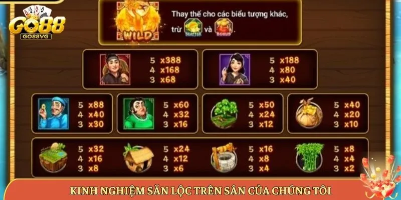 Kinh Nghiệm Săn Lộc Trên Sân Của Chúng Tôi