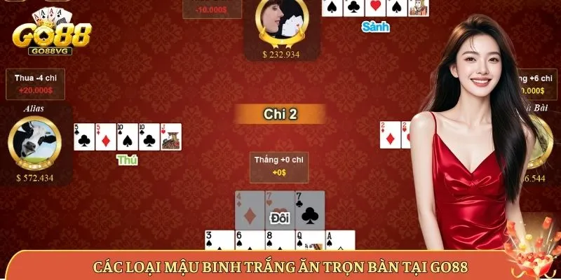 Các Loại Mậu Binh Trắng Ăn Trọn Bàn Tại Go88